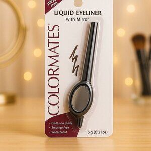 Colormates Liquid Eyeliner with Mirror Black 61605 Waterproof Smudge-Free Parabe